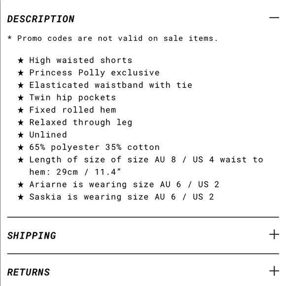 Princess Polly black high waist drawstring lounge shorts 🤍 - Picture 5 of 5